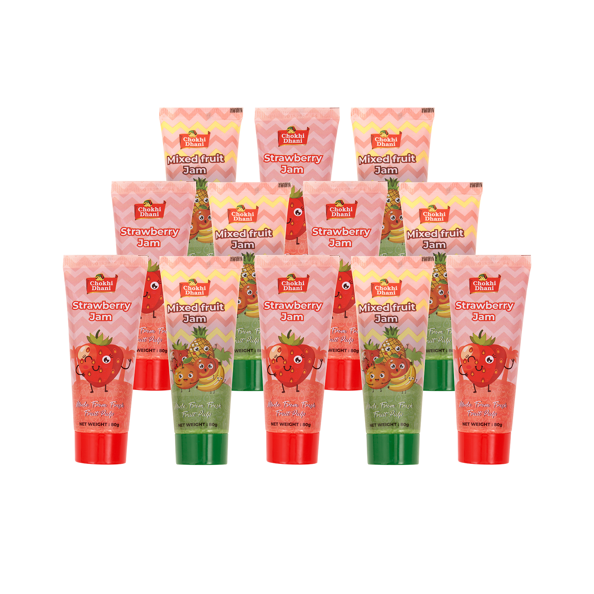 Chokhi Dhani Mixed & Strawberry Jam | 80 gms each | Jams for Chokhi Dhani Mixed & Strawberry Jam | 80 gms each | Jams for